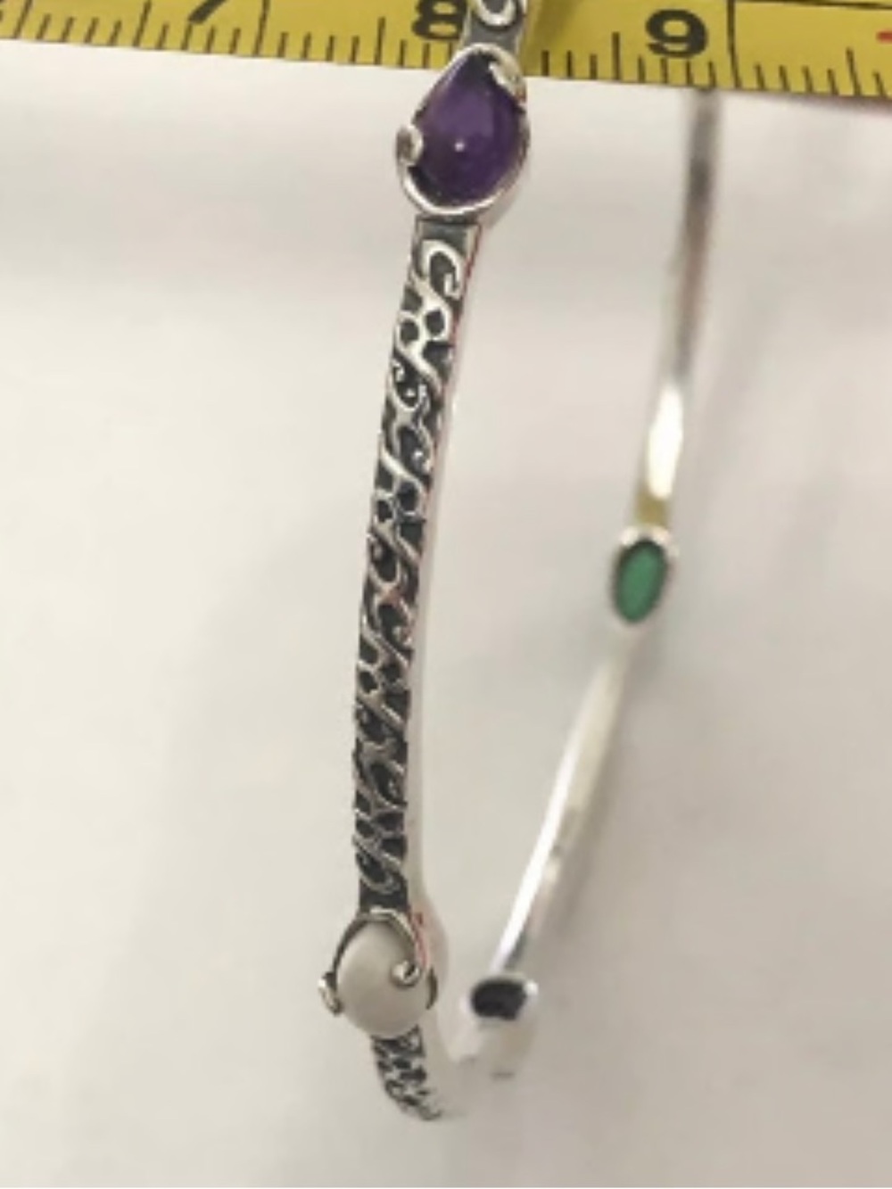 Carolyn Pollack Sterling Silver Multi-Stone Bangle Bracelet - Picture 8 of 14